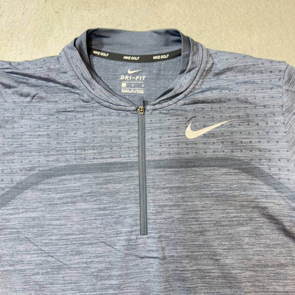 Nike Golf Pullover Mens L Blue Excellent Dri-FIT Quarter-Zip Michelob Ultra Logo - Picture 1 of 10